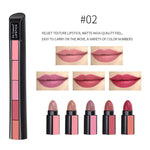 10-Color Matte Velvet Lipstick Set, 5-in-1 Long Lasting Non-Drying Lipstick Kit, Portable Multi-Color Lip Stick For Daily & Party Makeup
