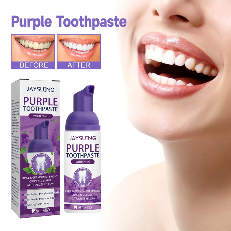 Purple Teeth Whitening Toothpaste — Brightens & Freshens