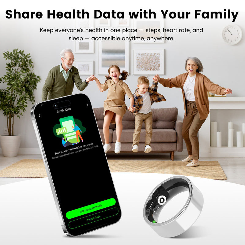 Smart Health Ring — 24/7 Heart Rate, Sleep & Stress Tracking, 7-Day Battery