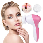 Spin Facial Cleansing Brush — Deep Clean in 60 Seconds, 5 Brush Heads