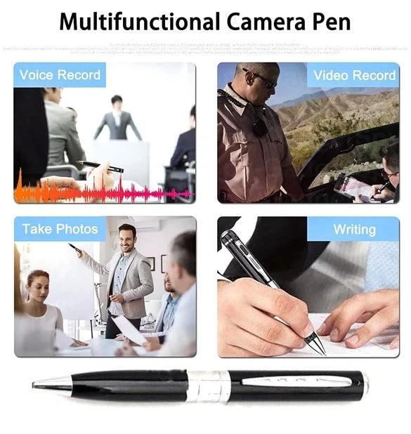 Hidden Pen Camera — 1080P Covert Recording, Clips In Any Pocket