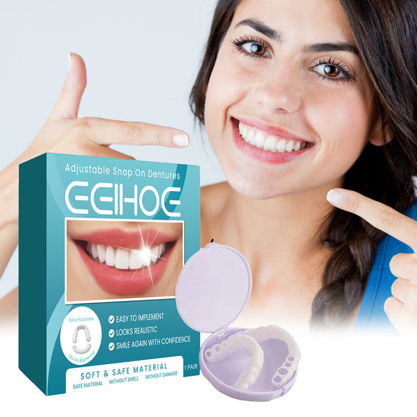 Adjustable Snap-On Dentures — Temporary Gap-Filling Kit