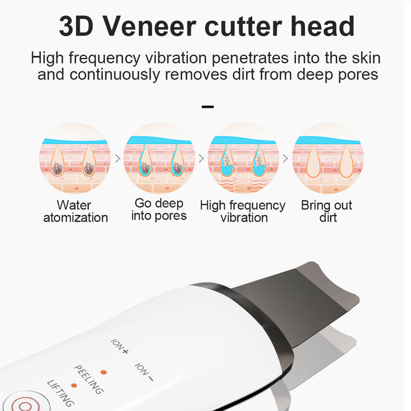 Ultrasonic Facial Skin Scrubber — Deep Pore Cleansing