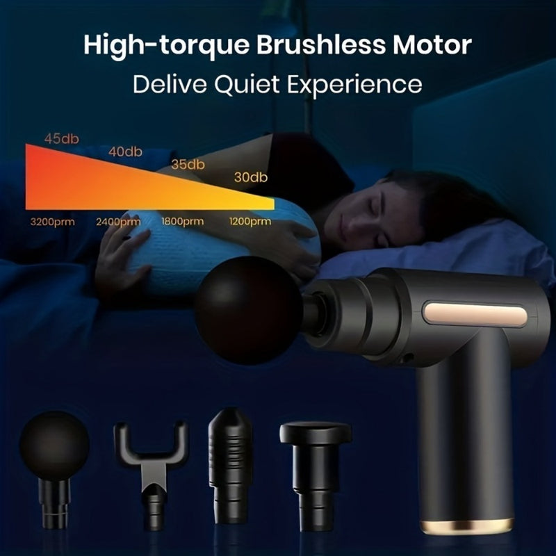 Mini Fascia Massage Gun — Portable Muscle Relief, USB Rechargeable