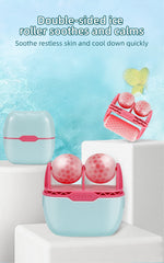 Dual-Head Facial Ice Roller — Cooling, De-Puffing