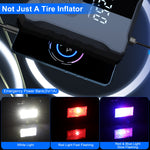 Cordless Tire Inflator Digital Air Compressor With LED Light Emergency Power Bank For Cars Motorcycles Bicycles Balls 1Pc 150PSI