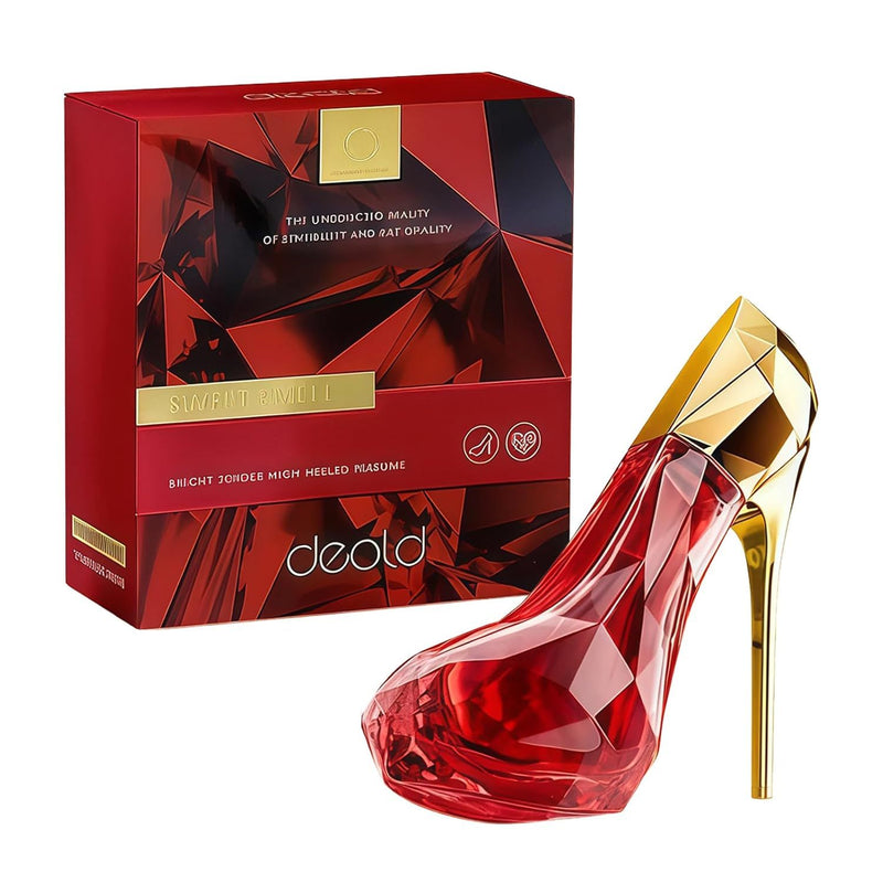 Red Heel-Shaped Perfume Bottle — Long-Lasting Scent, Statement Gift
