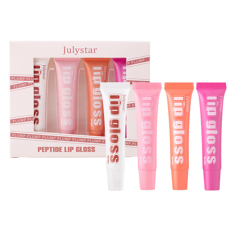 Lip Moisturizing Fruit Flavor Lip Honey 4-piece Set Lip Glaze Moisturizing Hydrating Lip Oil Makeup