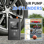 Portable Car Starter With Air Compressor,150PSI Digital Tire Inflator,Car Battery Starter 9.0 Gas 6.5L Diesel,Safe Clamps For Easy Use, Christmas Gift
