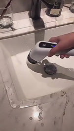 Electric Spin Scrubber Cordless Rechargeable Telescopic Cleaning Brush 8 Replaceable Heads 2 Speed Adjustable Extension Arm Bathroom Tub Tile Floor 1Pc