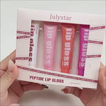 Lip Moisturizing Fruit Flavor Lip Honey 4-piece Set Lip Glaze Moisturizing Hydrating Lip Oil Makeup