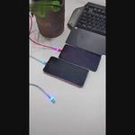 Compatible with Apple, Flowing Ligh Magnetic Streamer Data Line Cable for Iphone Android Typec